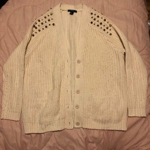 Oversized Studded Knit Sweater